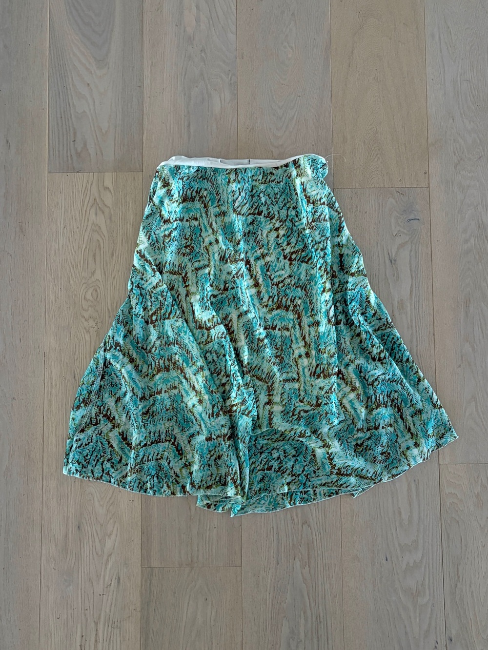 Vintage Print Midi Skirt
